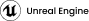 Unreal Engine logo.