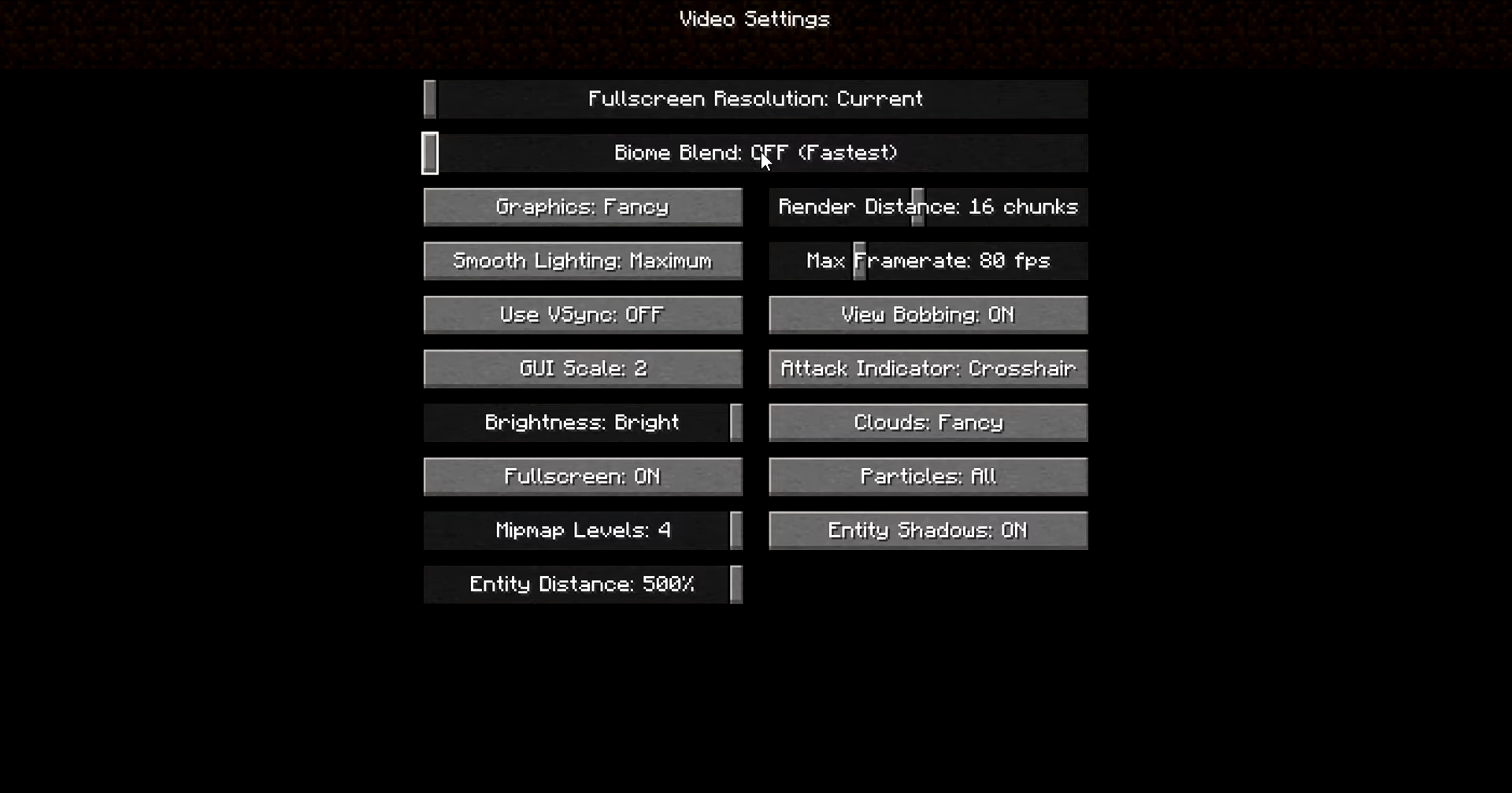 Amd radeon best sale settings minecraft